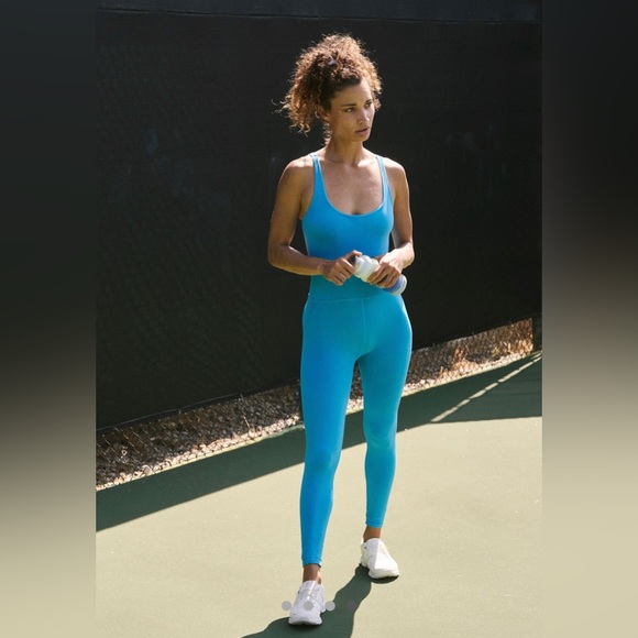 FREE PEOPLE FPMOVEMENT GOOD KARMA ONSIE Blue River XS/S NEW!! CRISS CROSS BACK - Picture 4 of 8